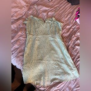 Pink lily sage green dress large